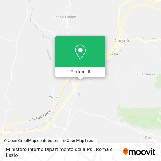 Mappa Ministero Interno Dipartimento della Ps.