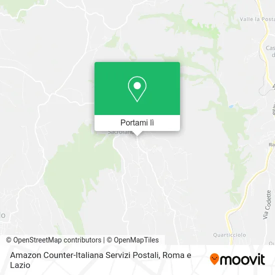 Mappa Amazon Counter-Italiana Servizi Postali