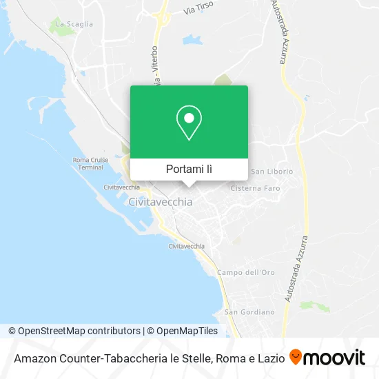Mappa Amazon Counter-Tabaccheria le Stelle