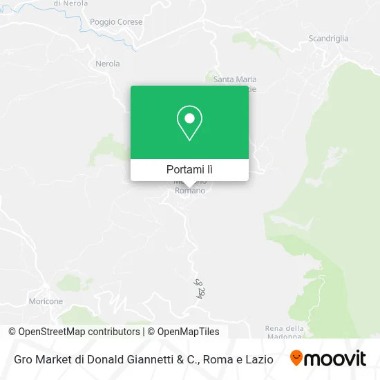 Mappa Gro Market di Donald Giannetti & C.