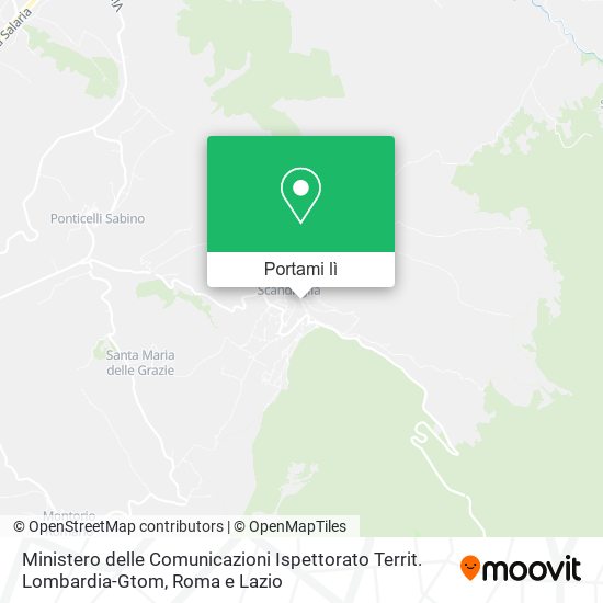 Mappa Ministero delle Comunicazioni Ispettorato Territ. Lombardia-Gtom