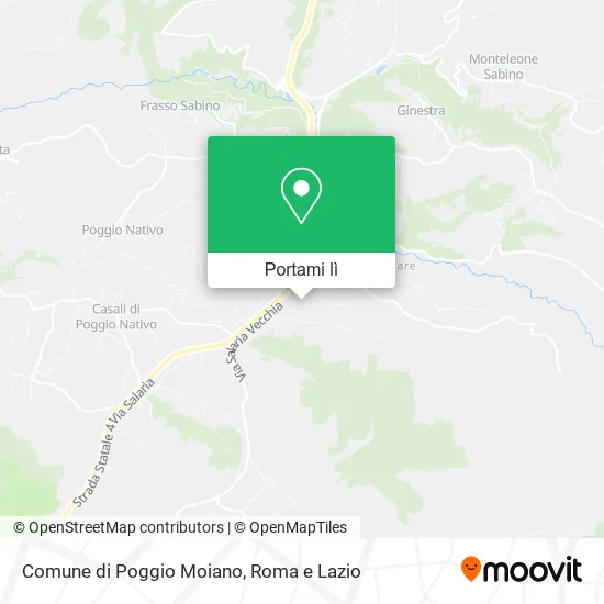 Mappa Comune di Poggio Moiano