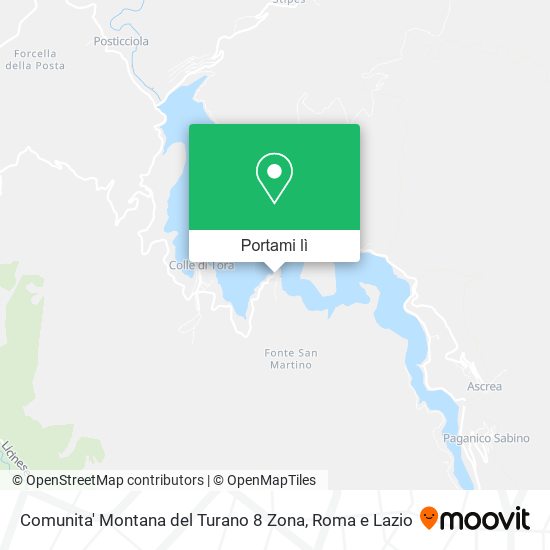 Mappa Comunita' Montana del Turano 8 Zona