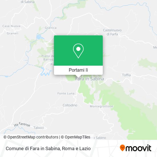 Mappa Comune di Fara in Sabina
