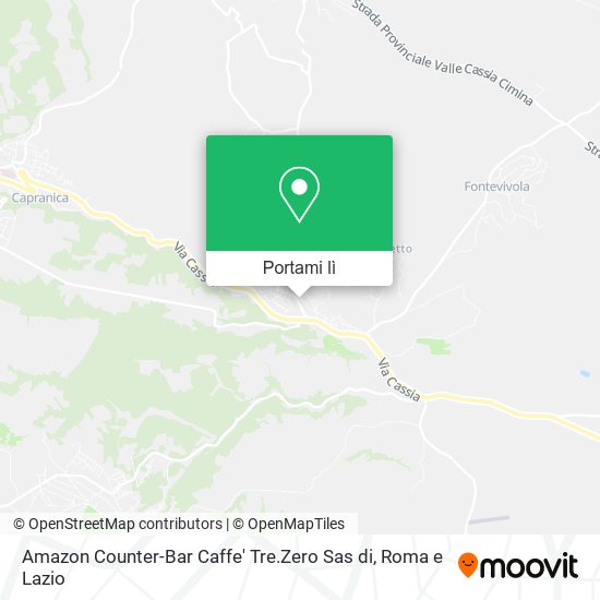 Mappa Amazon Counter-Bar Caffe' Tre.Zero Sas di
