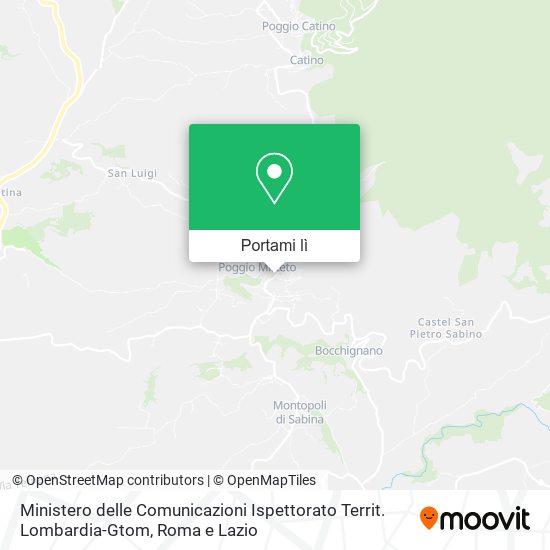 Mappa Ministero delle Comunicazioni Ispettorato Territ. Lombardia-Gtom