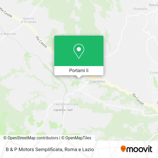 Mappa B & P Motors Semplificata