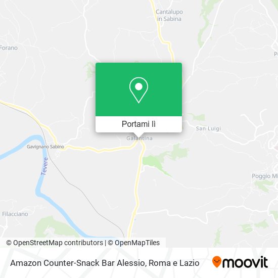 Mappa Amazon Counter-Snack Bar Alessio