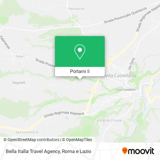 Mappa Bella Italia Travel Agency
