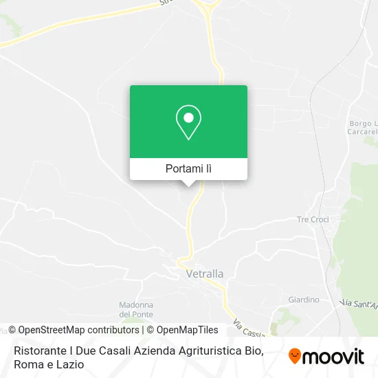 Mappa Ristorante I Due Casali Azienda Agrituristica Bio