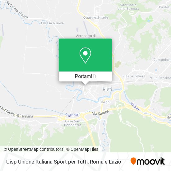 Mappa Uisp Unione Italiana Sport per Tutti