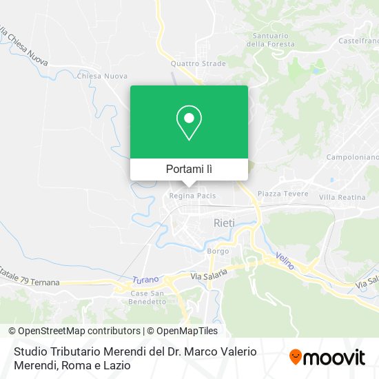 Mappa Studio Tributario Merendi del Dr. Marco Valerio Merendi