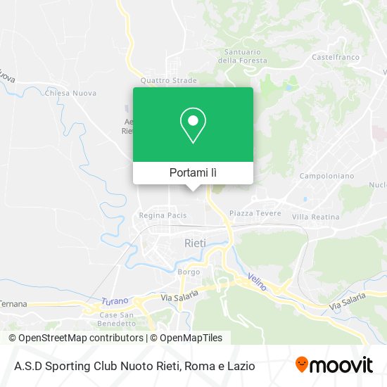 Mappa A.S.D Sporting Club Nuoto Rieti