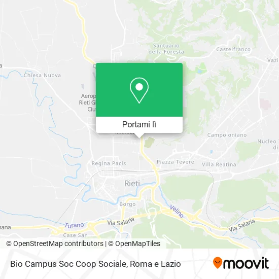 Mappa Bio Campus Soc Coop Sociale