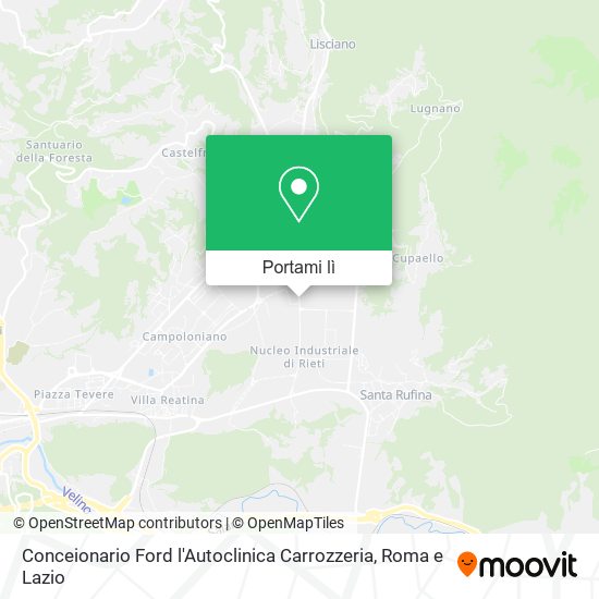 Mappa Conceionario Ford l'Autoclinica Carrozzeria