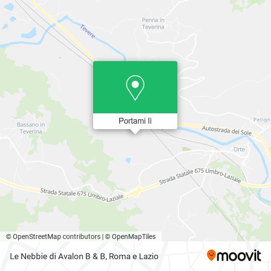 Mappa Le Nebbie di Avalon B & B