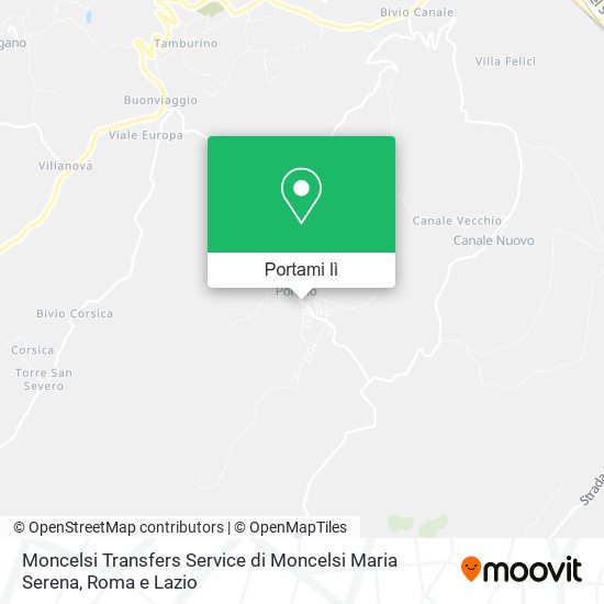 Mappa Moncelsi Transfers Service di Moncelsi Maria Serena