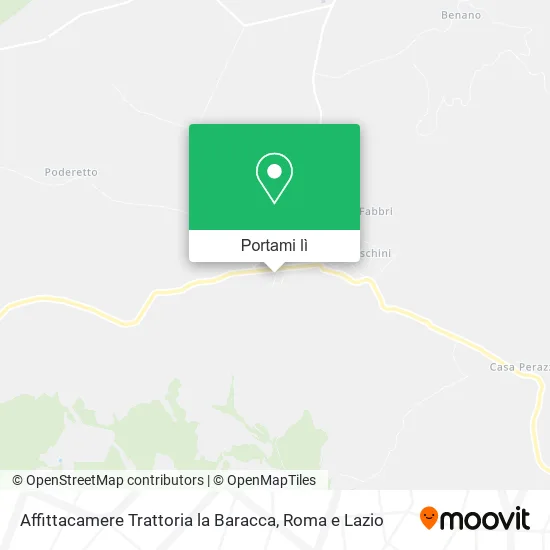 Mappa Affittacamere Trattoria la Baracca