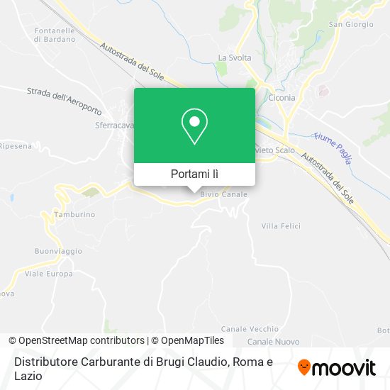 Mappa Distributore Carburante di Brugi Claudio
