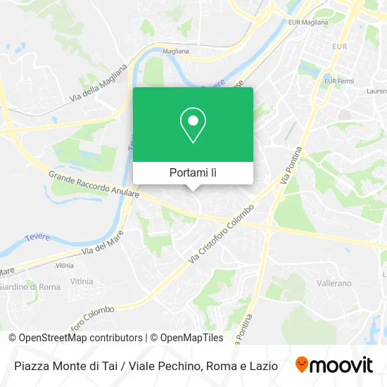 Mappa Piazza Monte di Tai / Viale Pechino