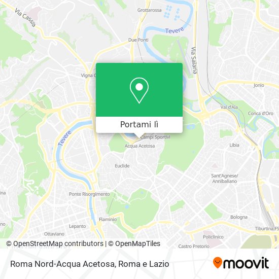 Mappa Roma Nord-Acqua Acetosa