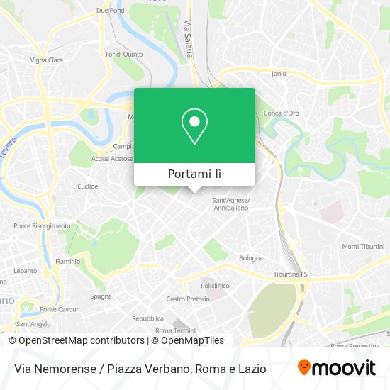 Mappa Via Nemorense / Piazza Verbano