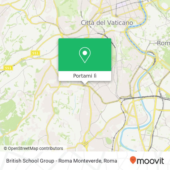 Mappa British School Group - Roma Monteverde