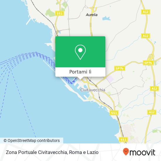 Mappa Zona Portuale Civitavecchia