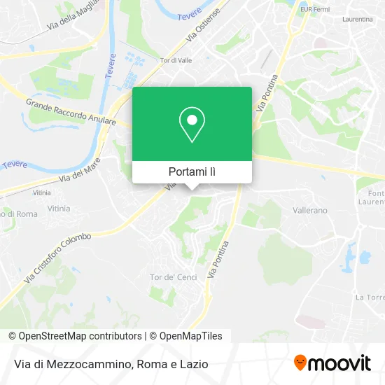 Mappa Via di Mezzocammino