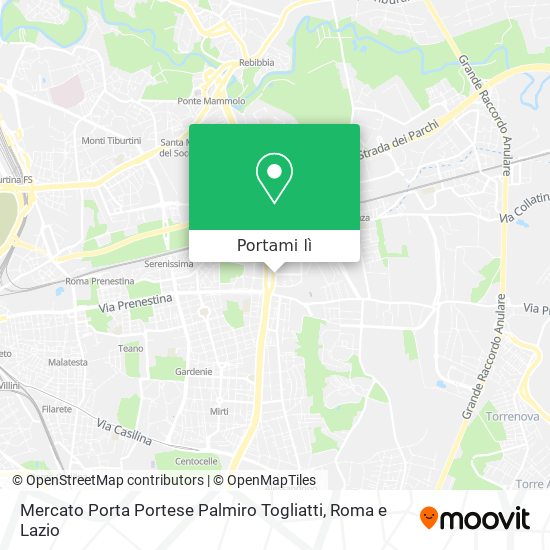 Mappa Mercato Porta Portese Palmiro Togliatti