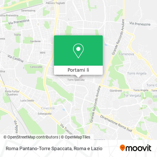 Mappa Roma Pantano-Torre Spaccata
