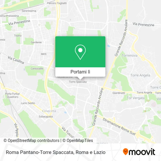 Mappa Roma Pantano-Torre Spaccata