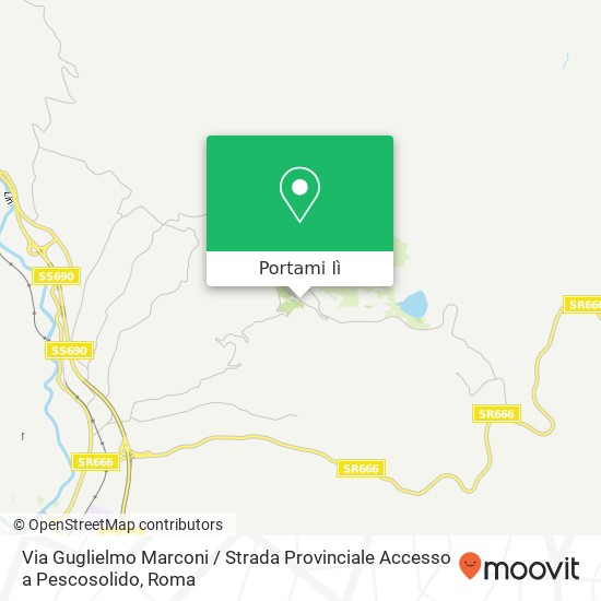 Mappa Via Guglielmo Marconi / Strada Provinciale Accesso a Pescosolido
