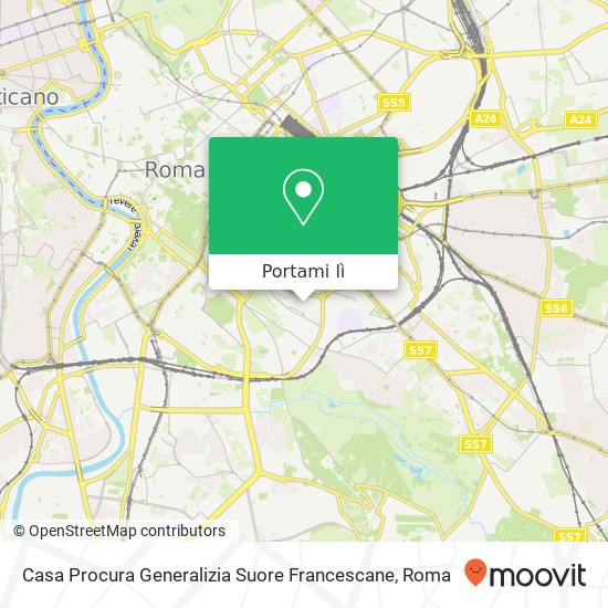 Mappa Casa Procura Generalizia Suore Francescane