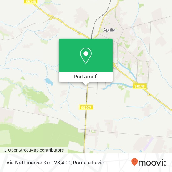 Mappa Via Nettunense Km. 23,400