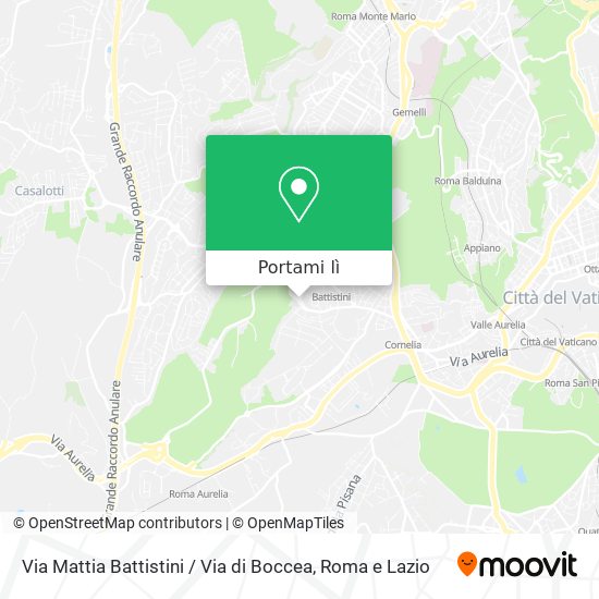 Mappa Via Mattia Battistini / Via di Boccea