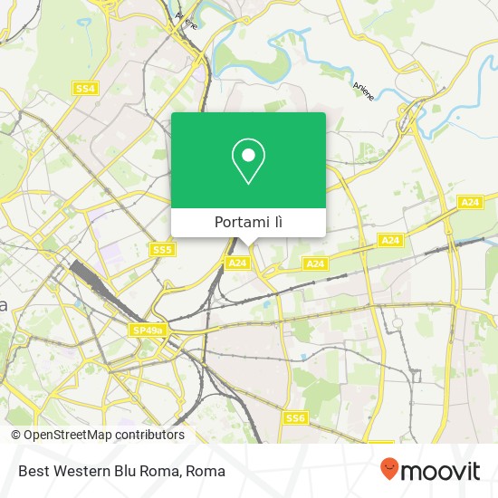 Mappa Best Western Blu Roma