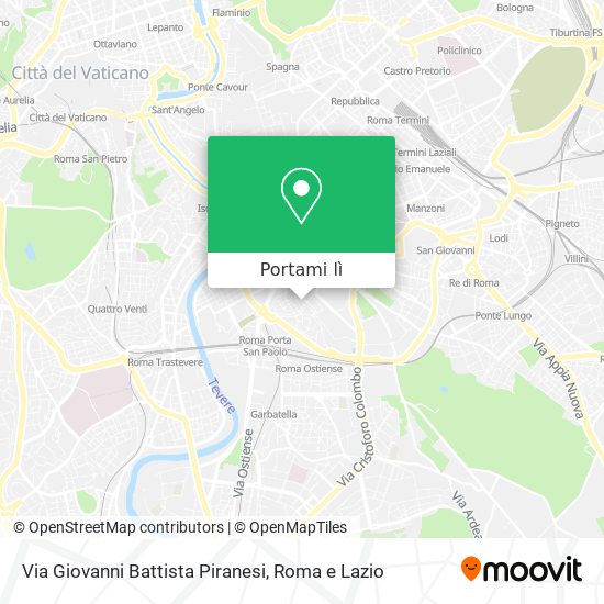 Mappa Via Giovanni Battista Piranesi