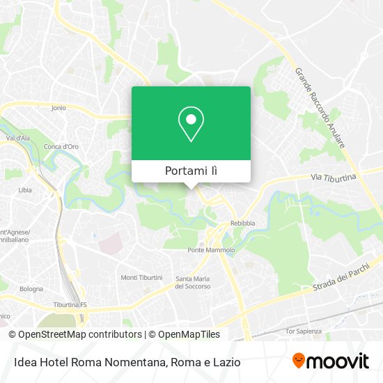 Mappa Idea Hotel Roma Nomentana