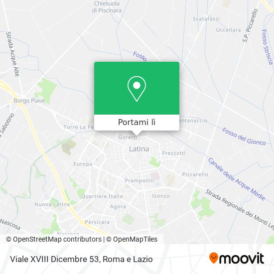 Mappa Viale XVIII Dicembre 53