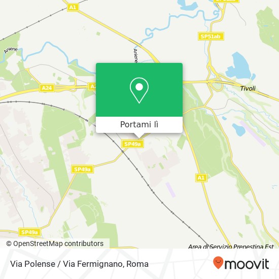 Mappa Via Polense / Via Fermignano
