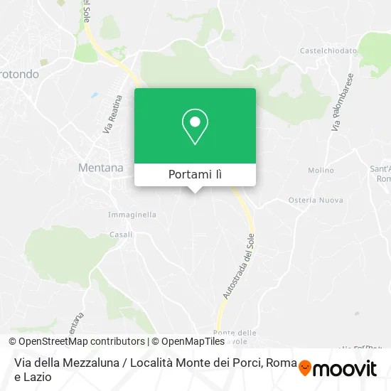 Mappa Via della Mezzaluna / Località Monte dei Porci