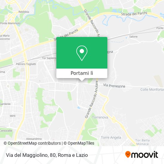 Mappa Via del Maggiolino, 80