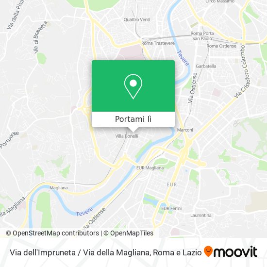 Mappa Via dell'Impruneta / Via della Magliana