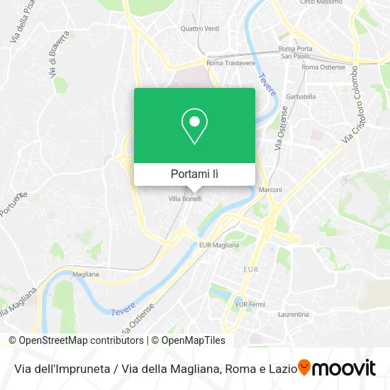 Mappa Via dell'Impruneta / Via della Magliana