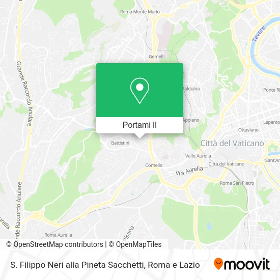 Mappa S. Filippo Neri alla Pineta Sacchetti