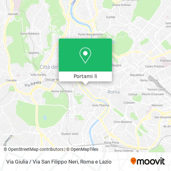 Mappa Via Giulia / Via San Filippo Neri