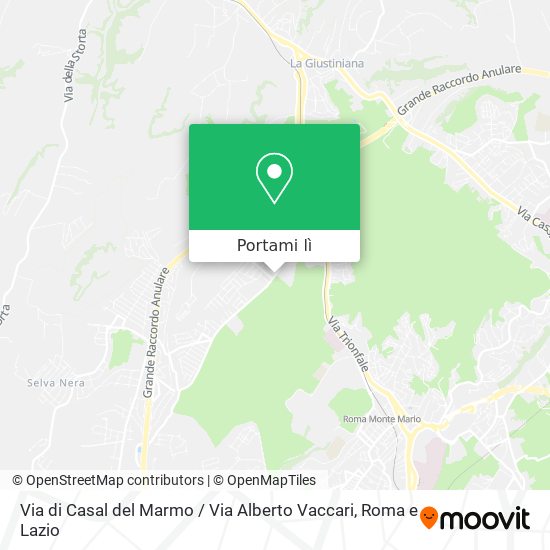 Mappa Via di Casal del Marmo / Via Alberto Vaccari