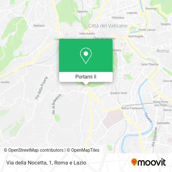 Mappa Via della Nocetta, 1