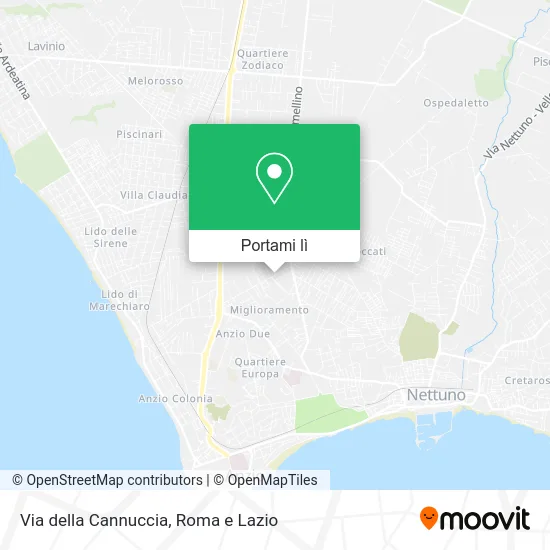 Mappa Via della Cannuccia